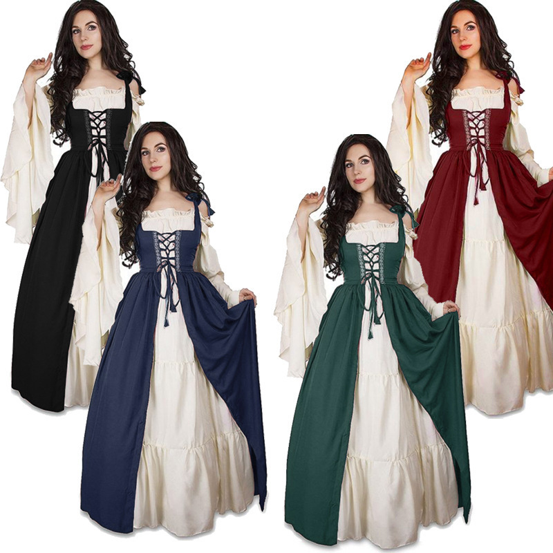 Ethnic Fashion Clothing - Sukienka renesansowa średniowieczna z paskiem w