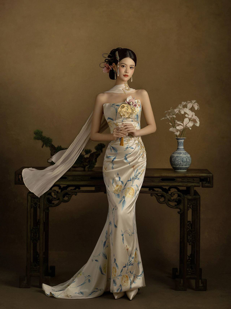 Ethnic Fashion Studio - 2026 Nowe Studio Chiński Styl Suknia