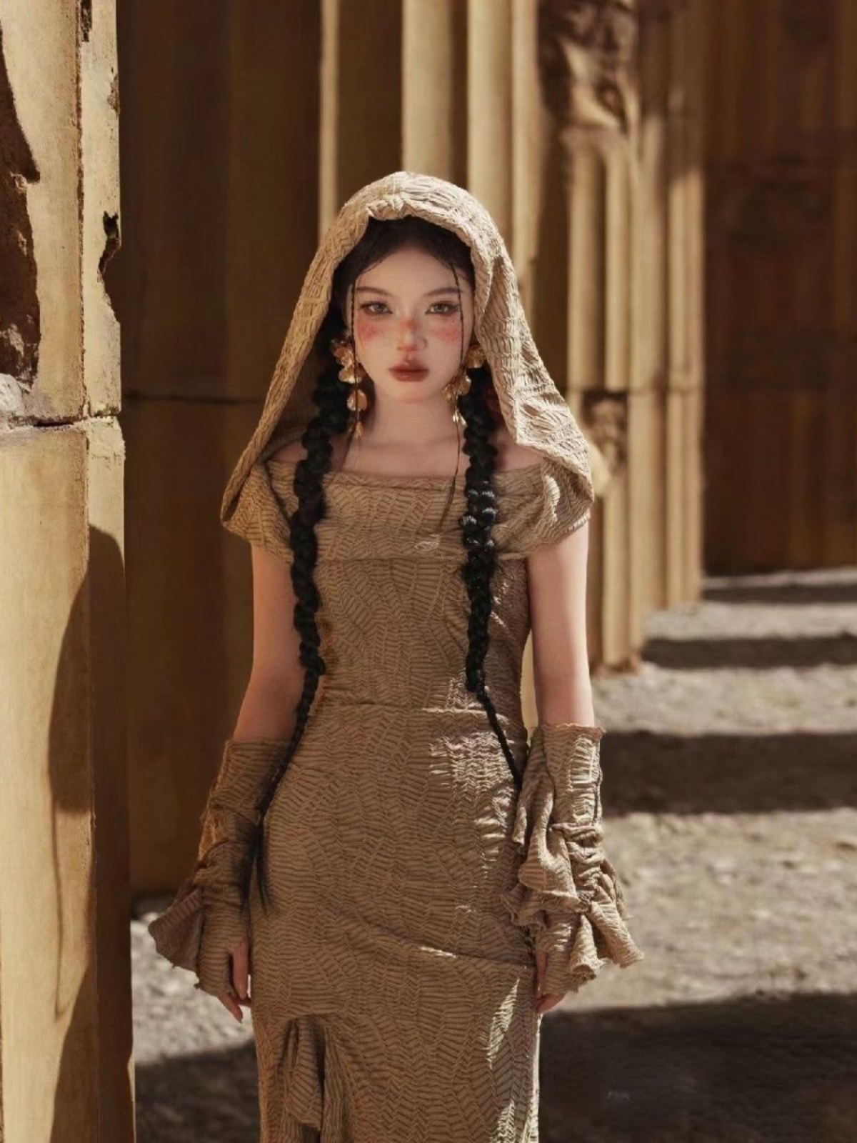 Ethnic Fashion Studio - Sukienka w stylu Pustynnej Księżniczki, strój