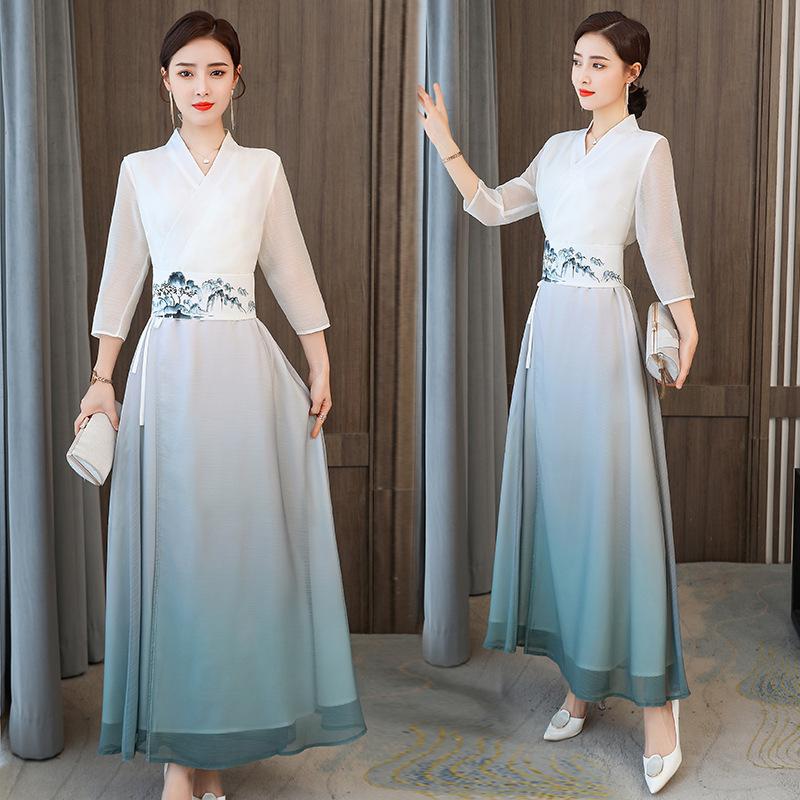 Ethnic Fashion Clothing - Chińska tradycyjna sukienka Kobieta Hanfu Streetwear