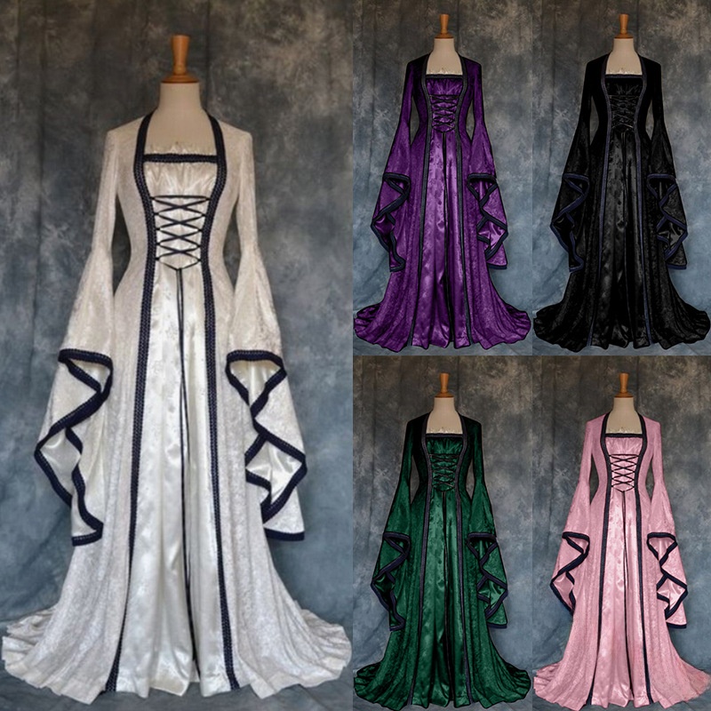 Ethnic Wear - Suknia w stylu retro, średniowieczna, dworska,