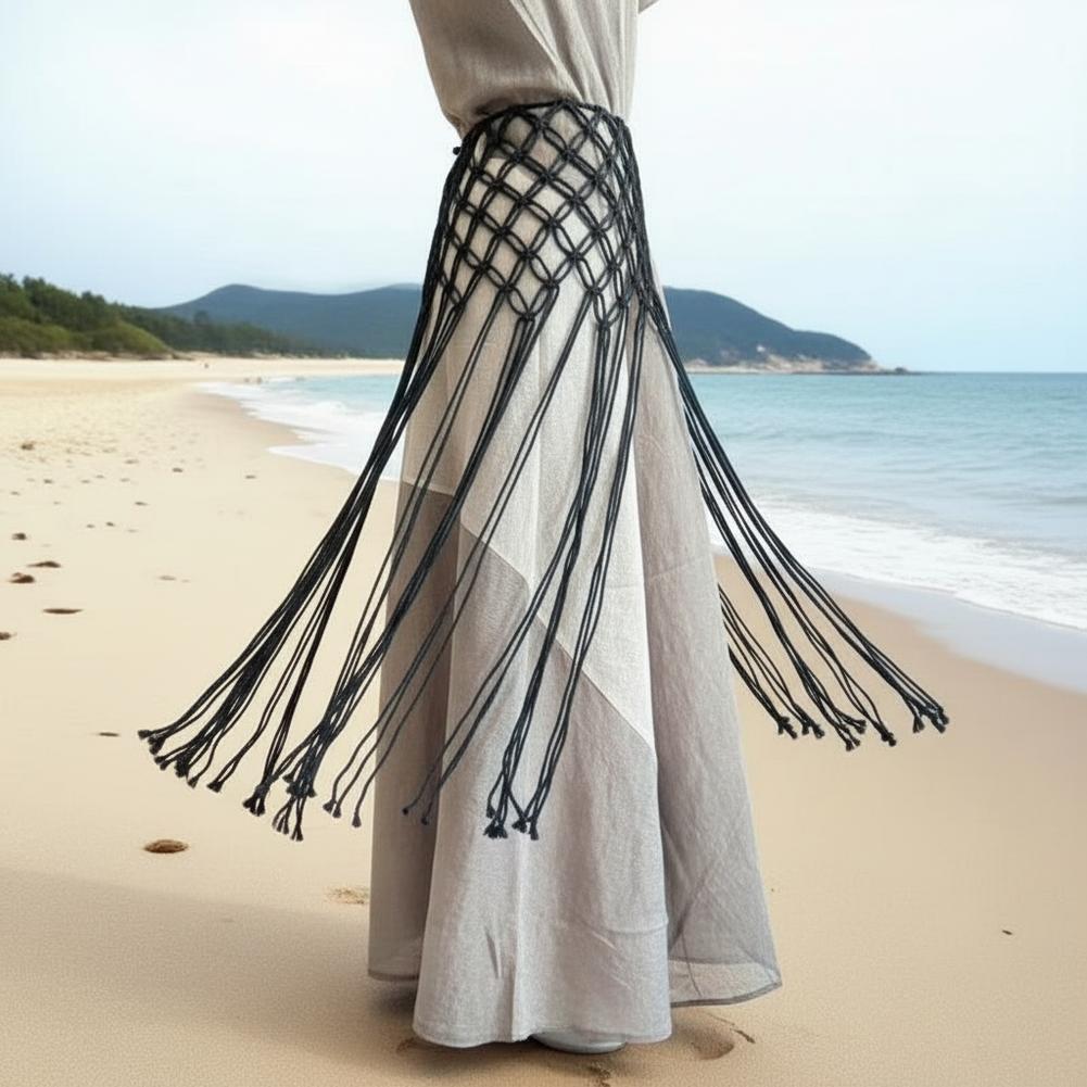 Ethnic Fashion Design - Luksusowy, boho stylowy, siateczkowy pas z