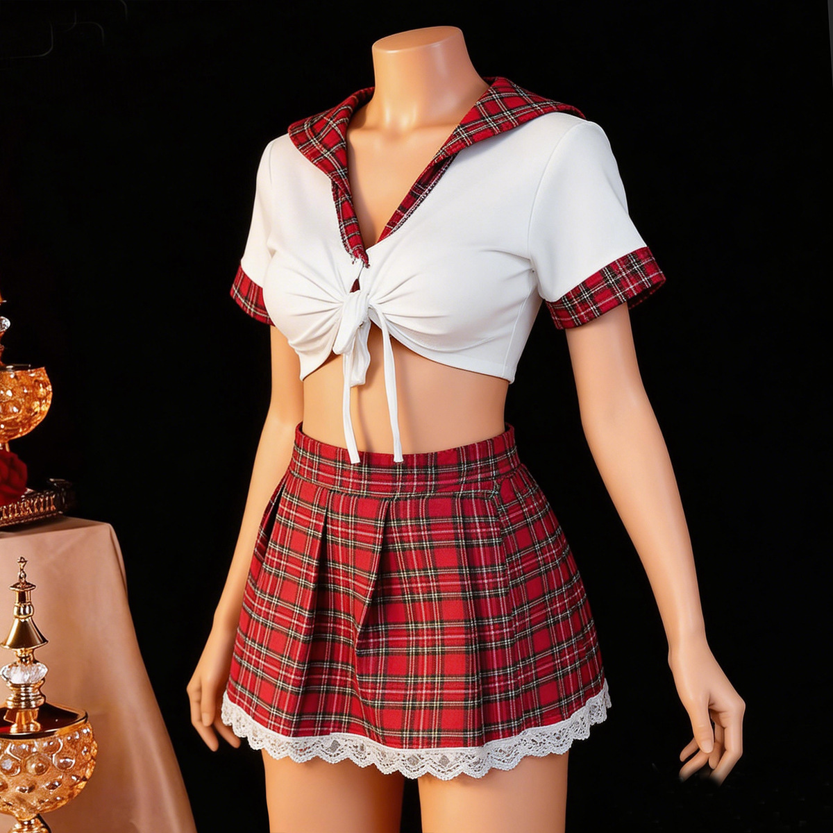 Czerwona seksowna bielizna dam – Ethnic Outfit recenzja i cena