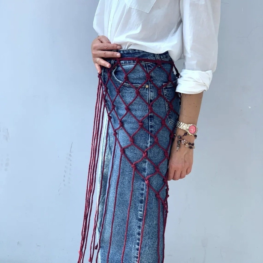 Bohemski szal z siateczkowymi  – Ethnic Fashion Design recenzja i cena